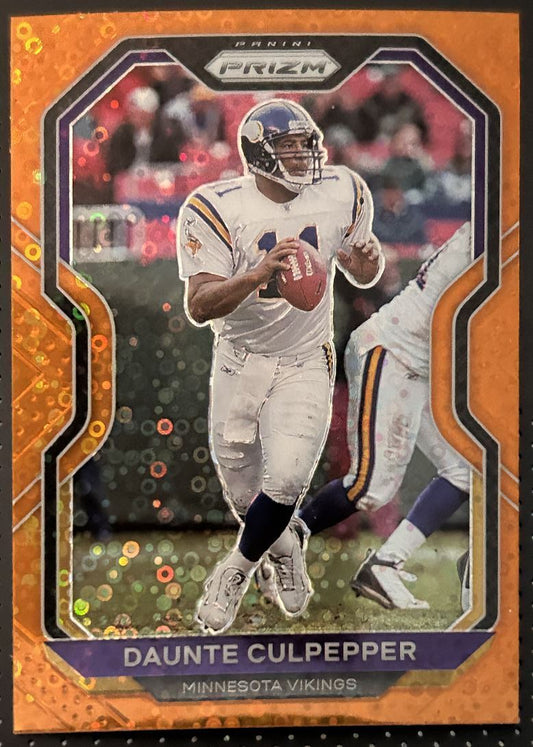 2020 Panini Prizm Orange Disco Daunte Culpepper Minnesota Vikings #224 Parallel