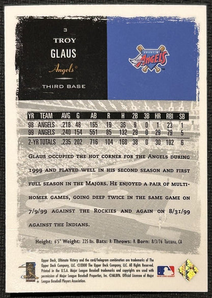 2000 Victory Troy Glaus Anaheim Angels/Cleveland Indians/Cincinnati