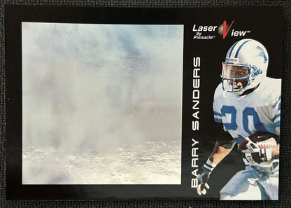 1996 Pinnacle Laser View Hologram Barry Sanders Detroit Lions #6