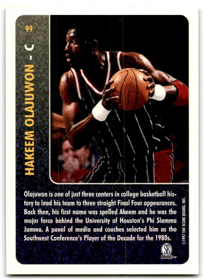 1997-98 Score Board Rookies Hakeem Olajuwon #99