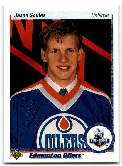 1990-91 Upper Deck Jason Soules Rookie Edmonton Oilers #75