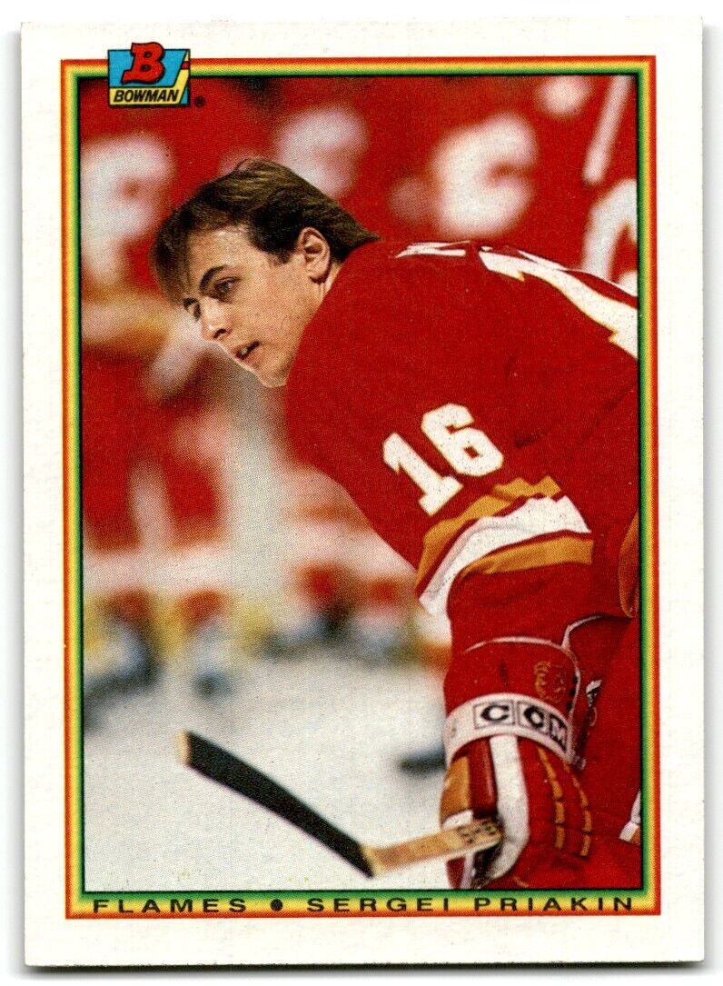 1990-91 Bowman Sergei Priakin Rookie Calgary Flames #103