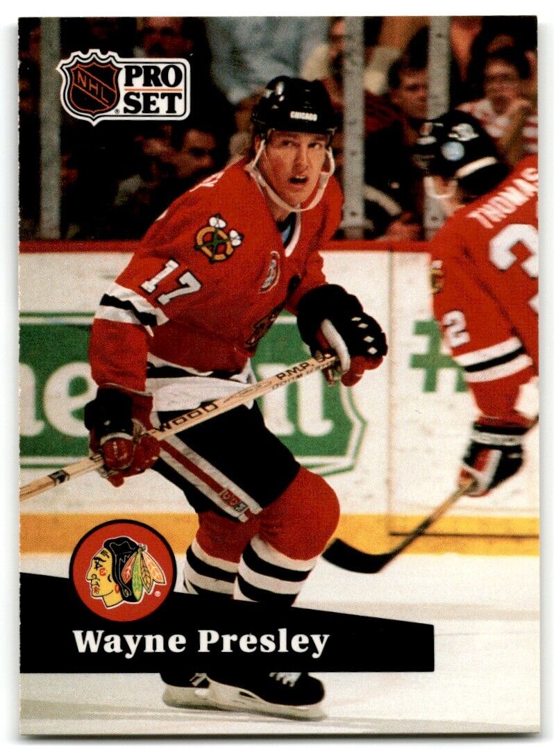 1991-92 Pro Set Wayne Presley Chicago Blackhawks #44