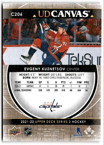 2021-22 Upper Deck UD Canvas Evgeny Kuznetsov Washington Capitals #C206