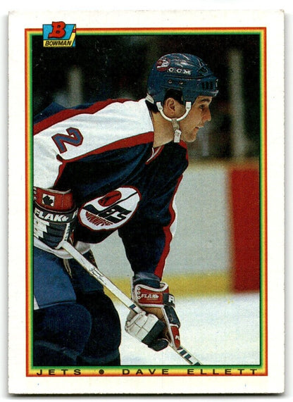 1990-91 Bowman Dave Ellett Winnipeg Jets #132