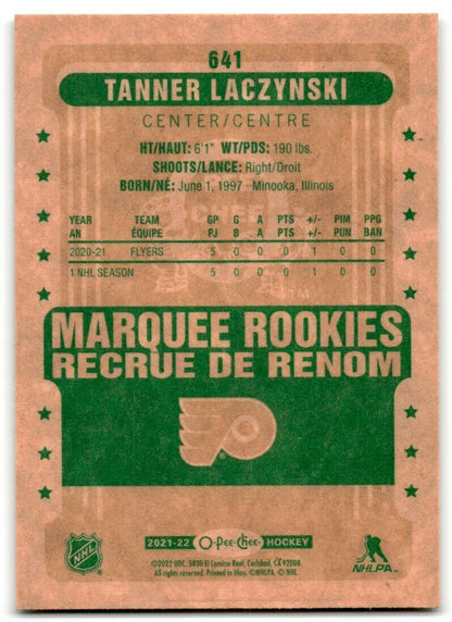 2021-22 O-Pee-Chee Markee Rookies Retro Tanner Laczynski Rookie Philadelphia