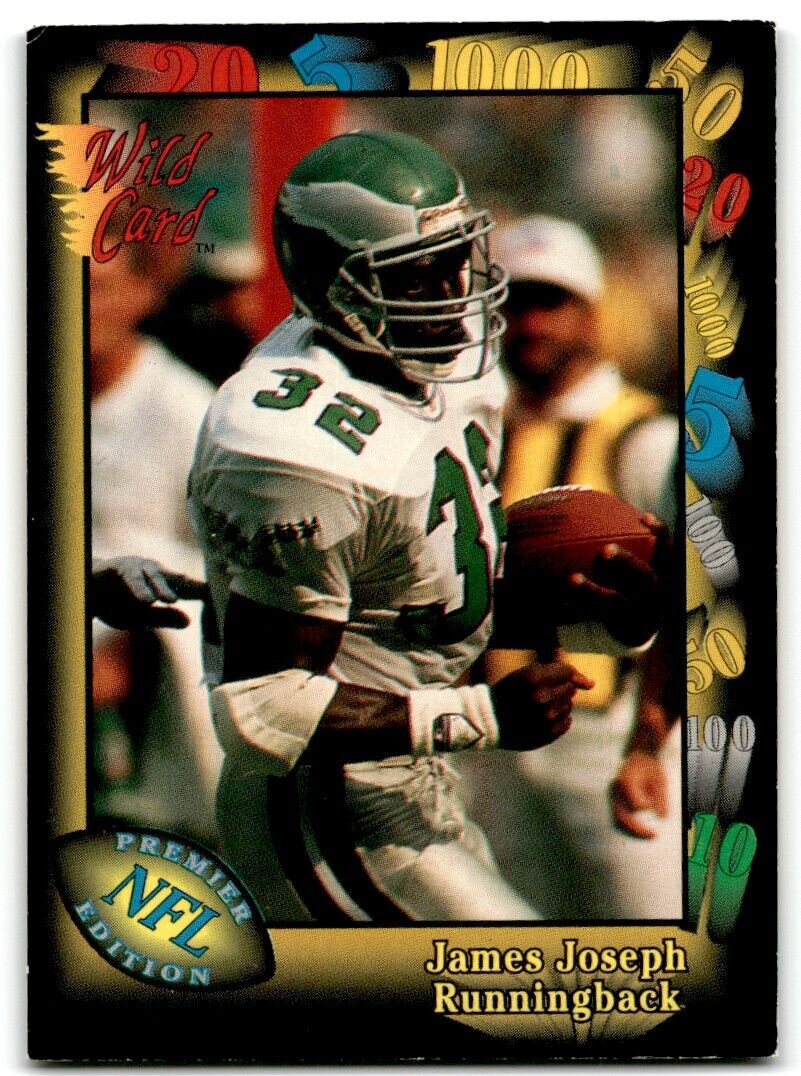 1991 Wild Card James Joseph Rookie Philadelphia Eagles #45