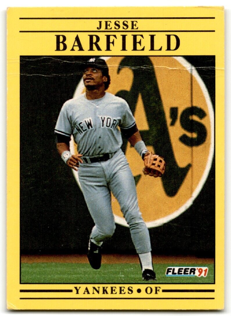 1991 Fleer Jesse Barfield New York Yankees #657