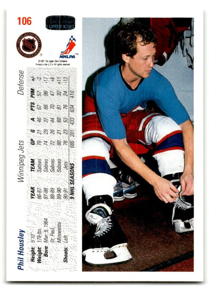 1991-92 Upper Deck Phil Housley Winnipeg Jets #106