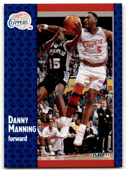 1991-92 Fleer Danny Manning Los Angeles Clippers #92