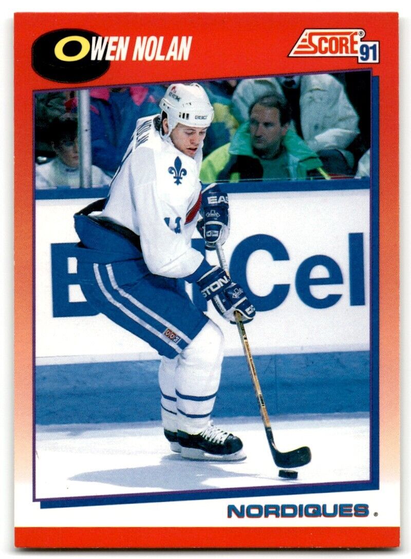 1991-92 Score Owen Nolan Quebec Nordiques #143