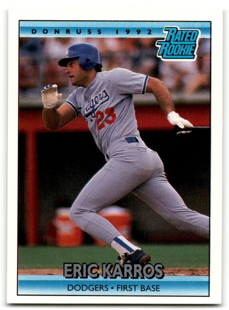 1992 Donruss Eric Karros Rookie Los Angeles Dodgers #16