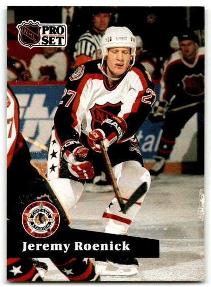 1991-92 Pro Set French Jeremy Roenick Chicago Blackhawks #280