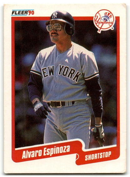 1990 Fleer Alvaro Espinoza New York Yankees #441