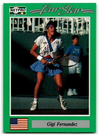 1991 Protennis player Cards Netpro Tour Star Gigi Fernandez #68