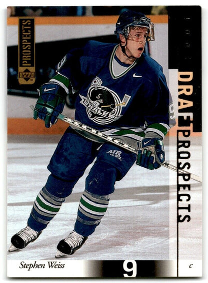 2000-01 Upper Deck CHL Prospects Stephen Weiss Plymouth Whalers #92