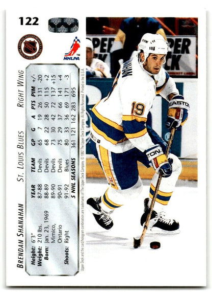 1992-93 Upper Deck Brendan Shanahan St. Louis Blues #122