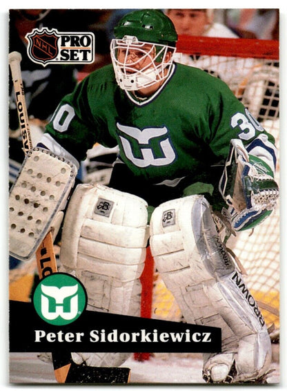 1991-92 Pro Set Peter Sidorkiewicz Hartford Whalers #90