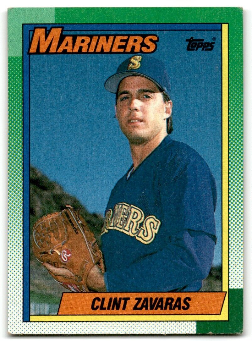 1990 Topps Clint Zavaras Rookie Seattle Mariners #89