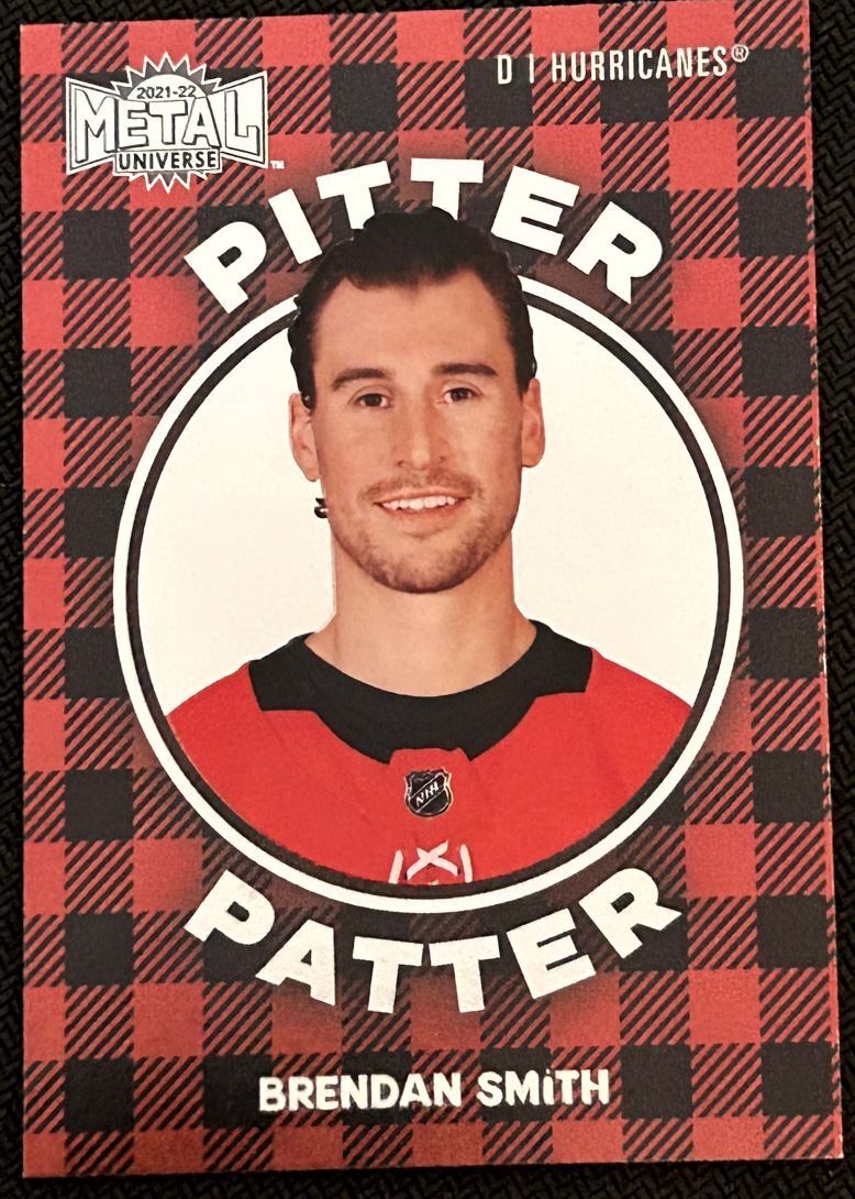 2021-22 Skybox Metal Universe Pitter Patter Brendan Smith Carolina Hurricanes