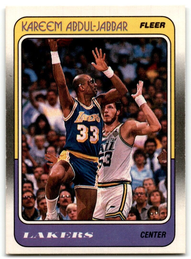 1988-89 Fleer Kareem Abdul-Jabbar Los Angeles Lakers #64