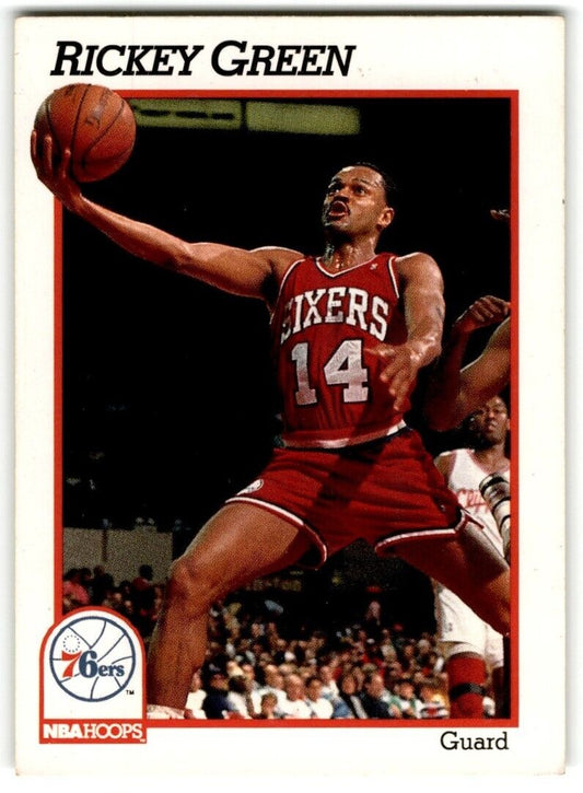 1991-92 Hoops Rickey Green Philadelphia 76ers #160