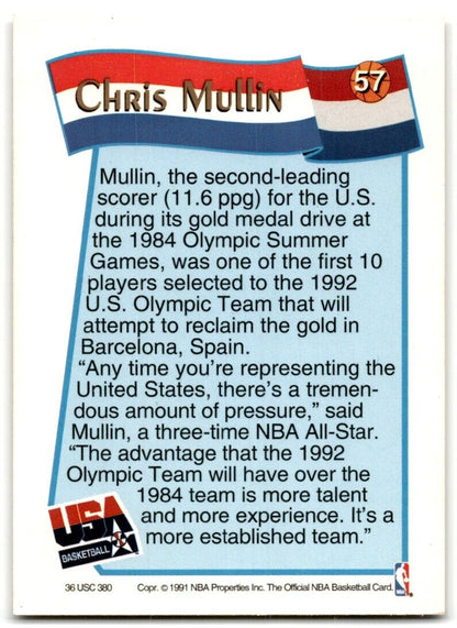 1991-92 Hoops McDonald's Chris Mullin USA #57