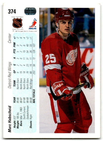 1990-91 Upper Deck Marc Habscheid Detroit Red Wings #374