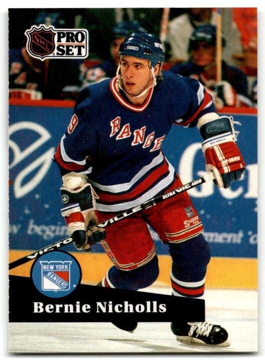 1991-92 Pro Set Bernie Nicholls New York Rangers #166