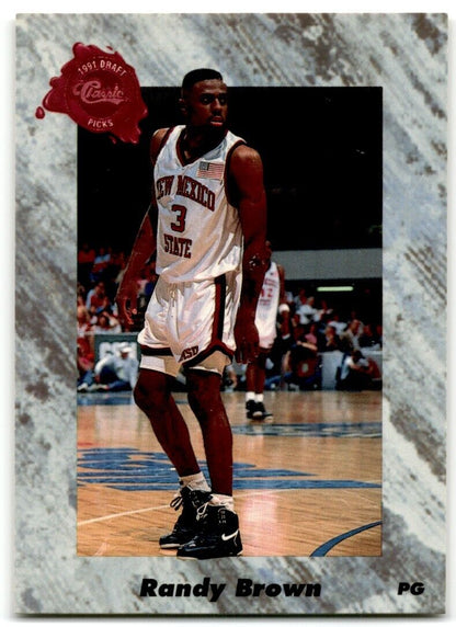 1991-92 Classic Randy Brown Rookie New Mexico State Aggies #169