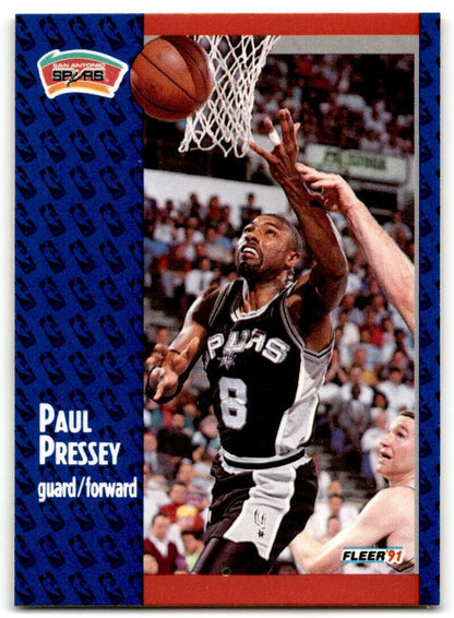 1991-92 Fleer Paul Pressey San Antonio Spurs #186