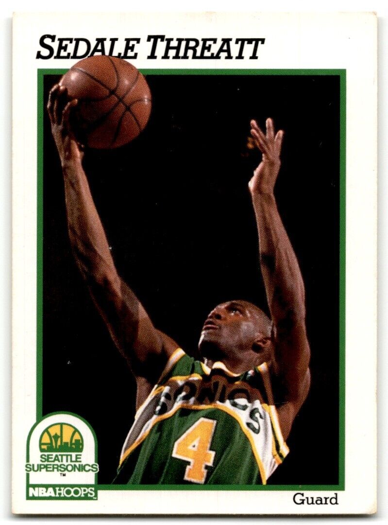 1991-92 Hoops Sedale Threatt Seattle SuperSonics #204