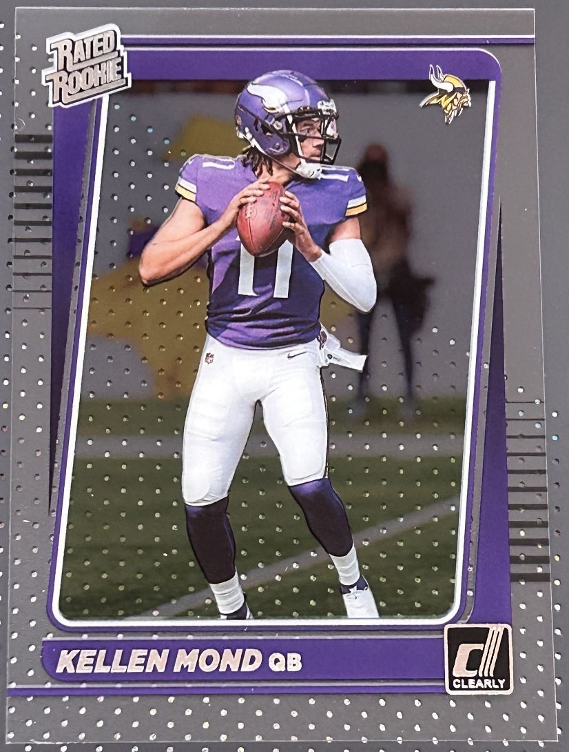 2021 Donruss clearly Kellen Mond Rookie Minnesota Vikings #57 Parallel