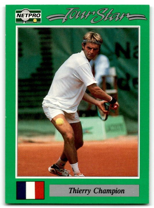 1991 Protennis player Cards Netpro Tour Star Thierry Champion #95