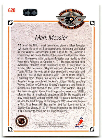 1991-92 Upper Deck Mark Messier New York Rangers #620