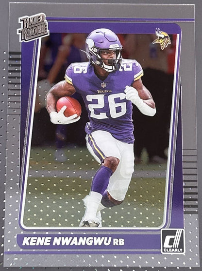 2021 Donruss clearly Kene Nwangwu Rookie Minnesota Vikings #85