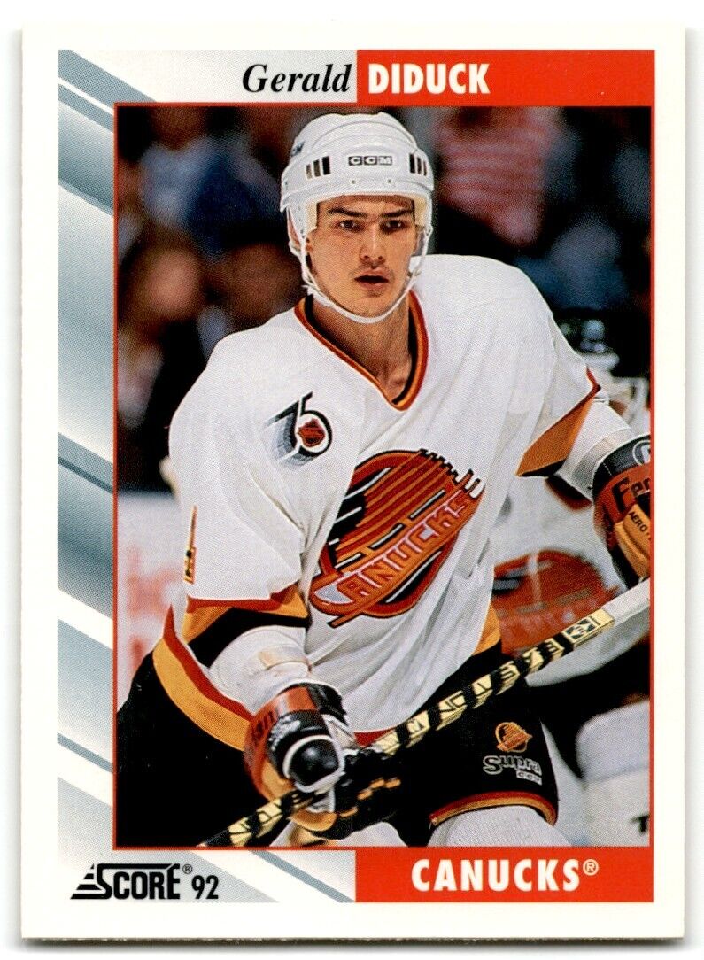 1992-93 Score Gerald Diduck Vancouver Canucks #34