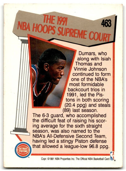 1991-92 Hoops Joe Dumars Detroit Pistons #463