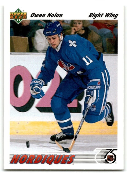 1991-92 Upper Deck Owen Nolan Quebec Nordiques #367