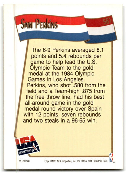 1991-92 Hoops Sam Perkins USA #561