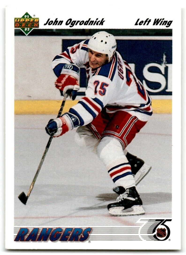 1991-92 Upper Deck John Ogrodnick New York Rangers #476