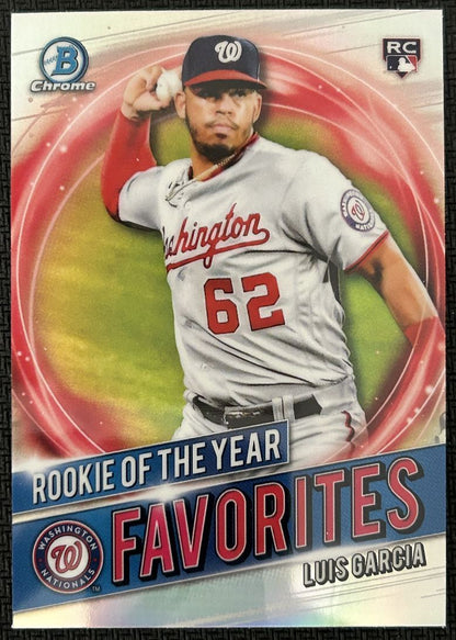 2021 Bowman Rookie of the Year Favorites Luis Garcia Rookie Washington Nationals