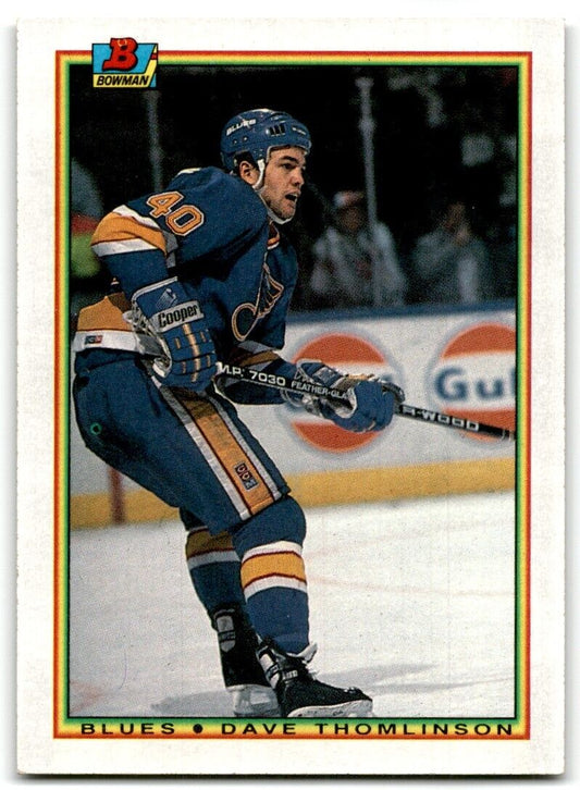 1990-91 Bowman Dave Thomlinson Rookie St. Louis Blues #21