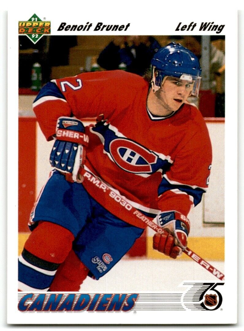 1991-92 Upper Deck Benoit Brunet Rookie Montreal Canadiens #469B