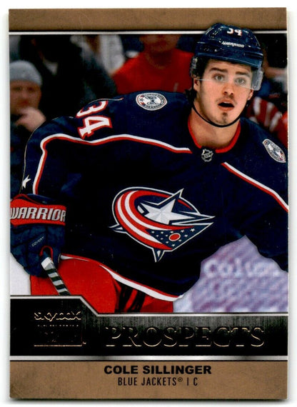 2021-22 Skybox Metal Universe Premium Prospects Cole Sillinger Rookie Columbus