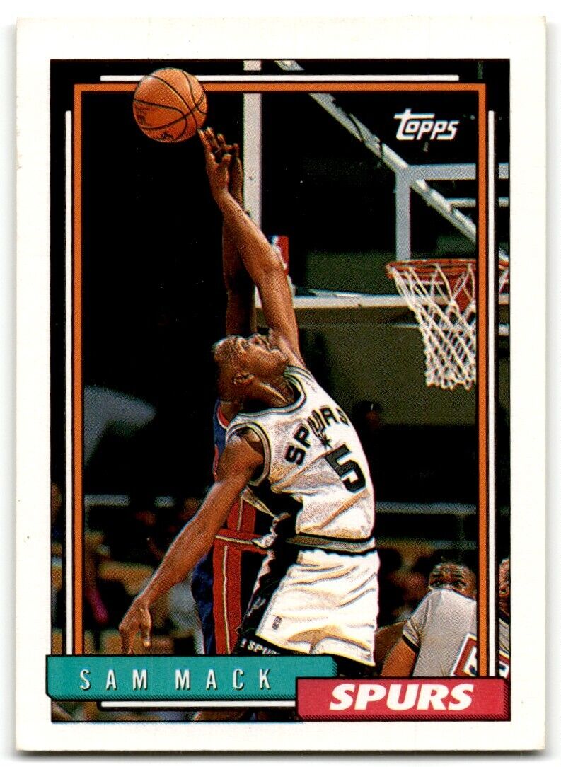 1992-93 Topps Sam Mack Rookie San Antonio Spurs #377