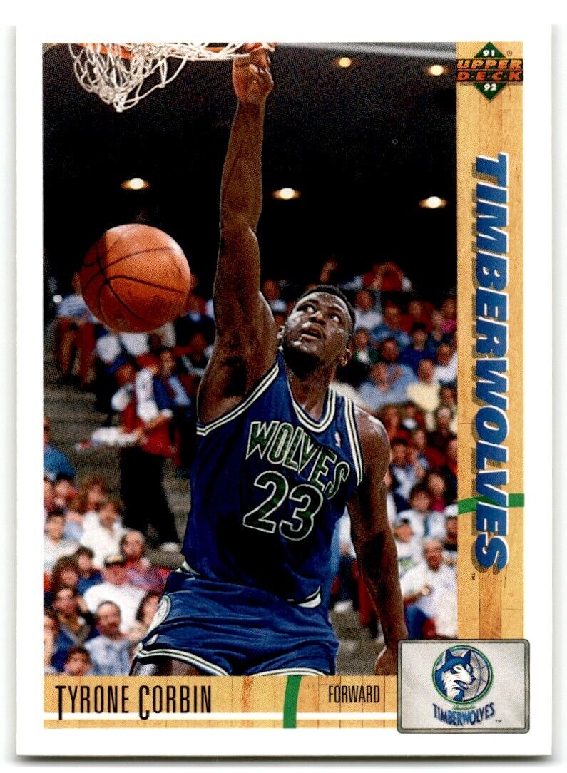 1991-92 Upper Deck Tyrone Corbin Minnesota Timberwolves #322