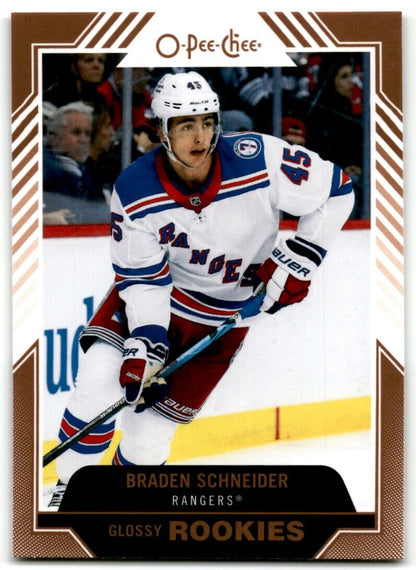 2022-23 Upper Deck O-Pee-Chee Glossy Rookies Braden Schneider Rookie New York