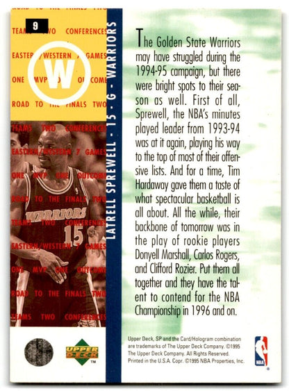 1995-96 SP Championship Series Latrell Sprewell Golden State Warriors #9