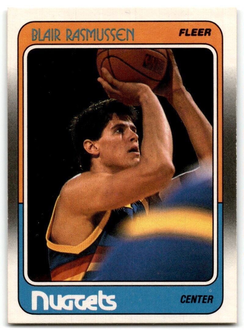 1988-89 Fleer Blair Rasmussen Rookie Denver Nuggets #36